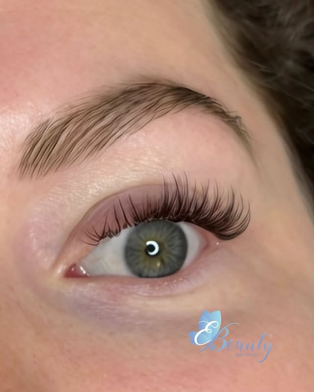 Detailed lash extension work by Emily's Beauty, West Kelowna